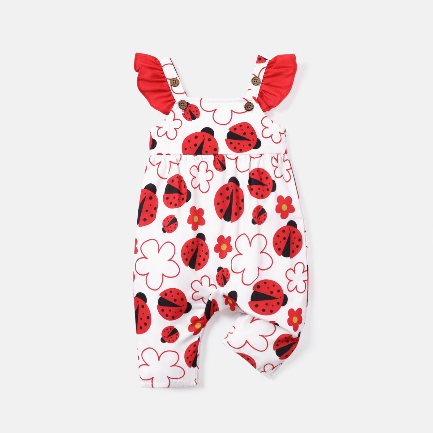 

Baby Girl Allover Floral Print Flutter-sleeve Romper