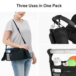 Universal Baby Stroller Organizer with 2 Insulated Cup Holders Detachable Pocket Mesh Pocket Adjustable Shoulder Strap  image 4