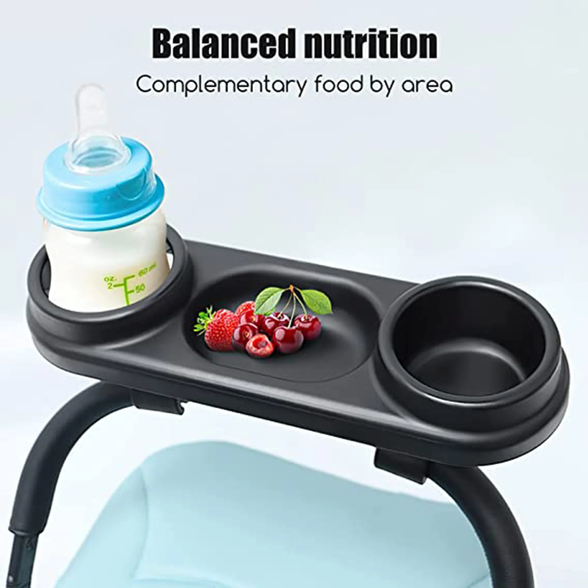Universal Stroller Snack Tray with 2 Cup Holders Stroller Snack Catcher and Drinks Holder Stroller A