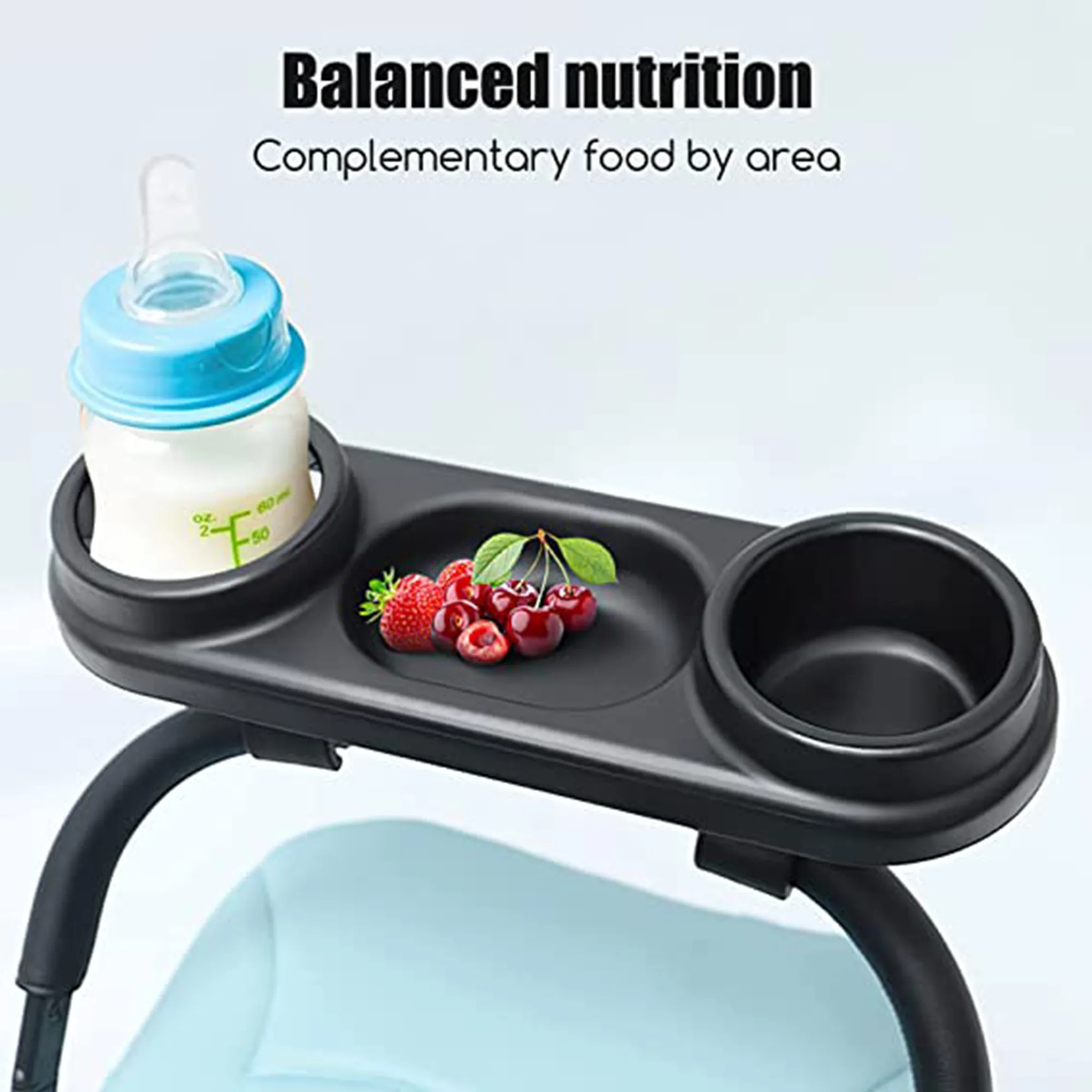 Universal Stroller Snack Tray with 2 Cup Holders Stroller Snack Catcher and Drinks Holder Stroller Accessories