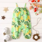 Baby Girl Allover Floral Print Sleeveless Cami Jumpsuit  image 2
