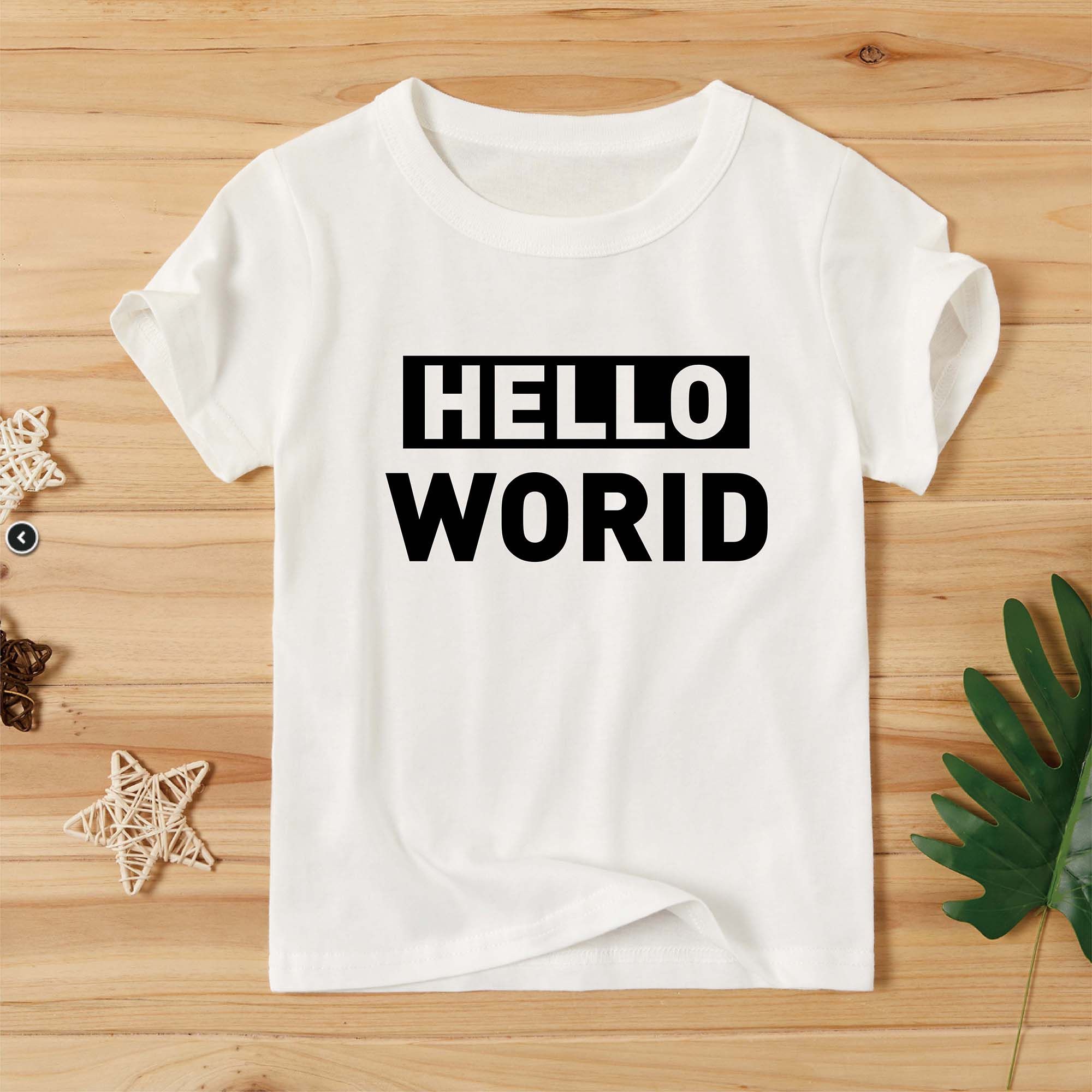 

Toddler/Kid Cotton Letter Print Short-sleeve Tee