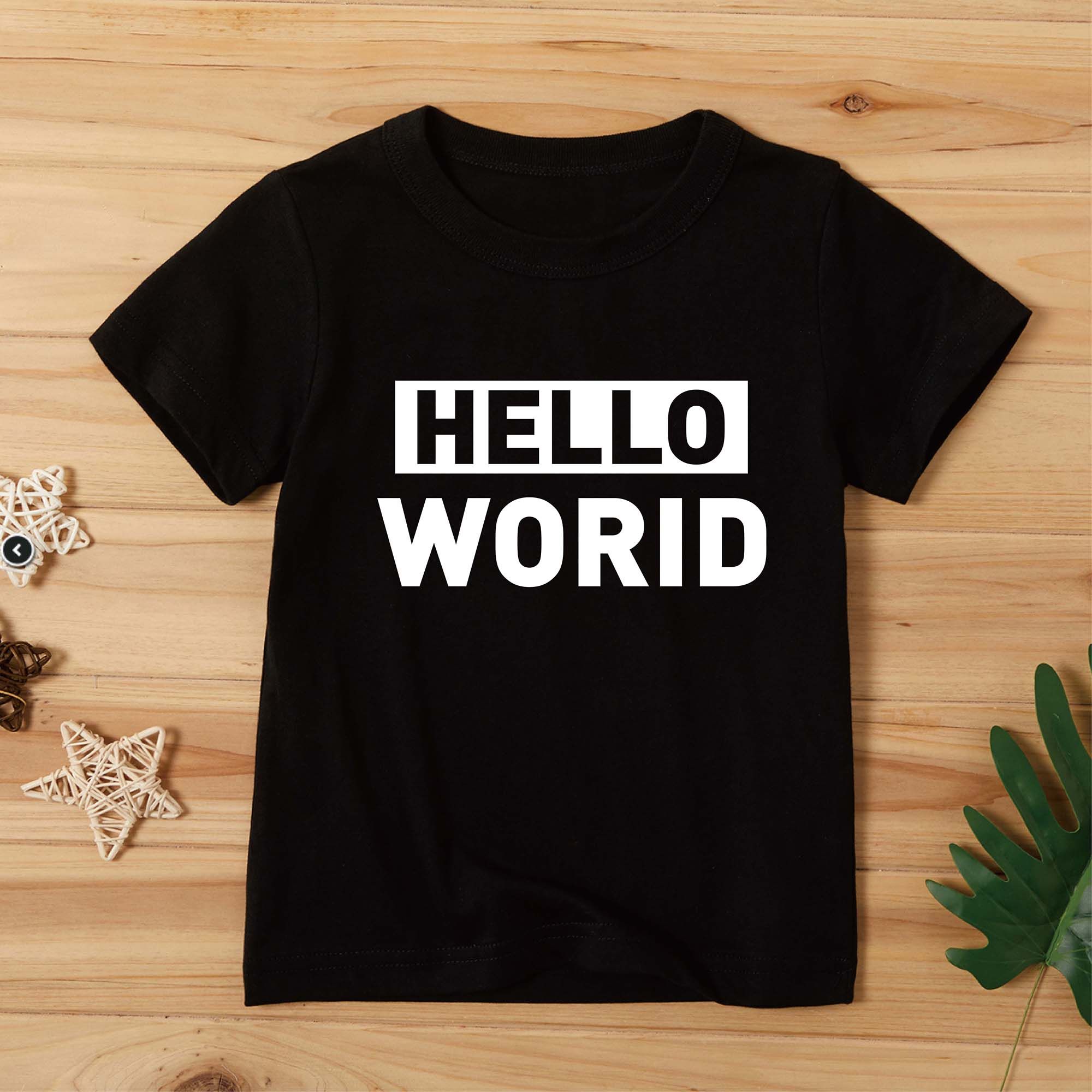 

Toddler/Kid Cotton Letter Print Short-sleeve Tee