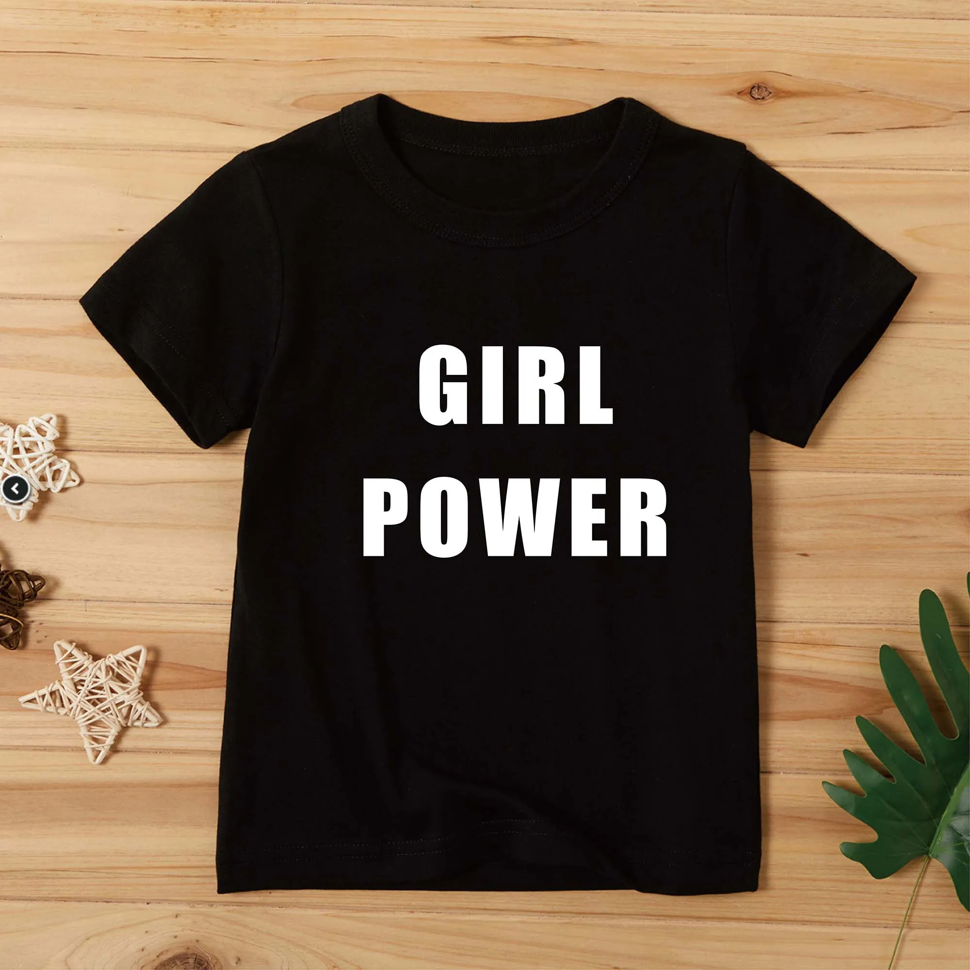 

Toddler/Kid Girl Letter Print Short-sleeve Cotton Tee