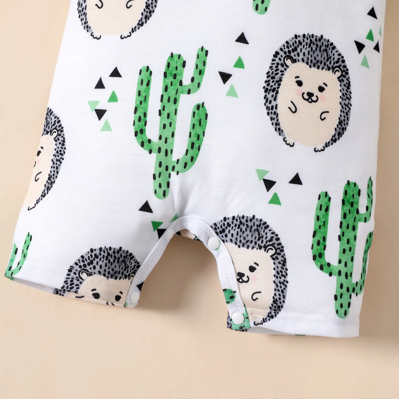 Naia™ Baby Boy/Girl Allover Hedgehog Print Short-sleeve Romper  image 5