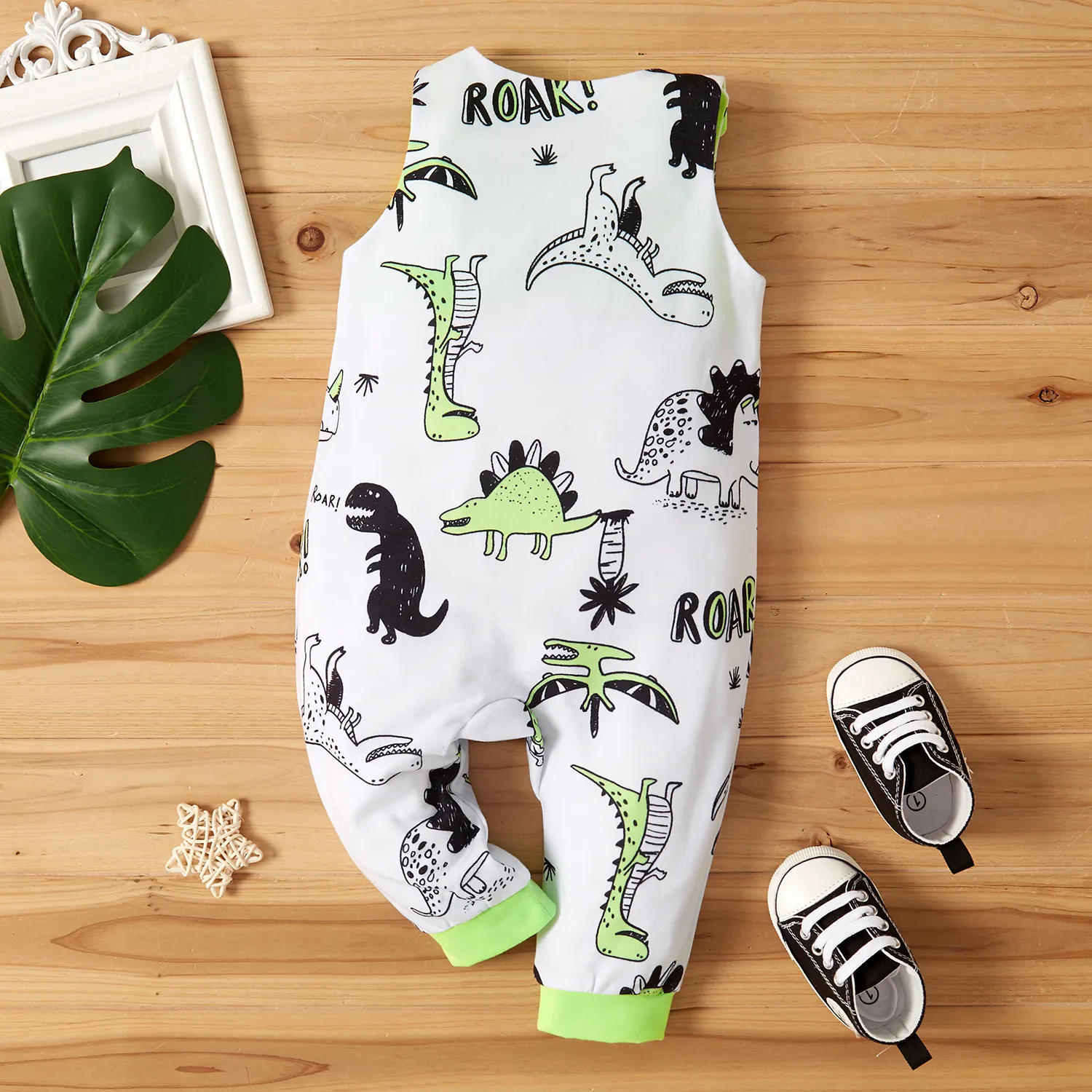 Naia™ Baby Boy Allover Dinosaur Print Tank Jumpsuit  image 3