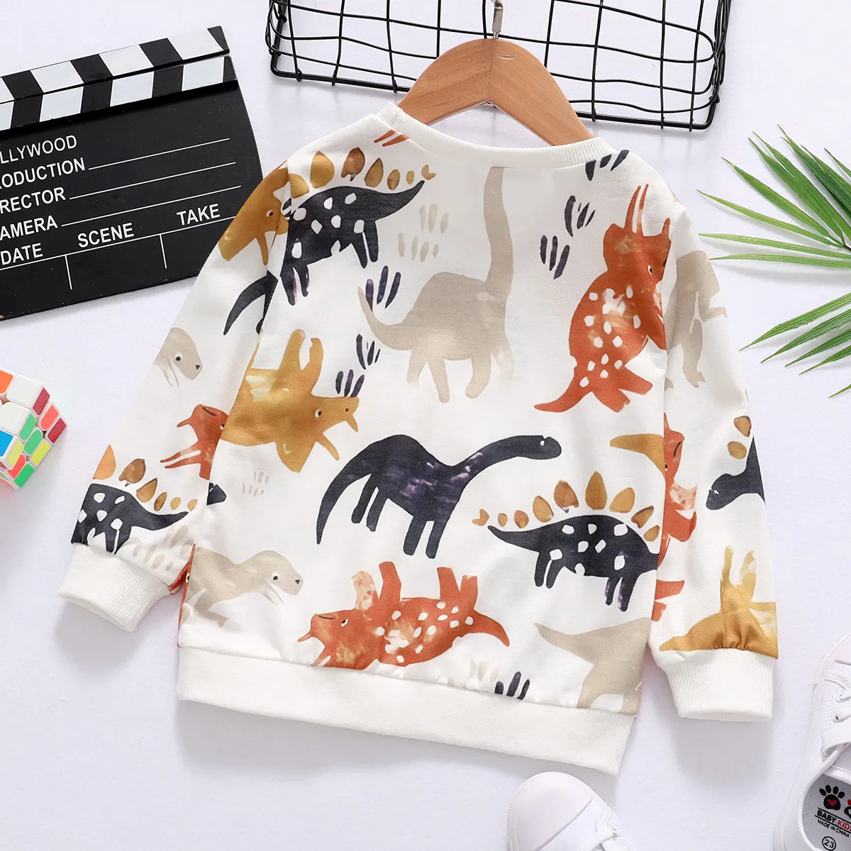 Naia Toddler Boy Dinosaur Print Pullover Sweatshirt Colorful image 2