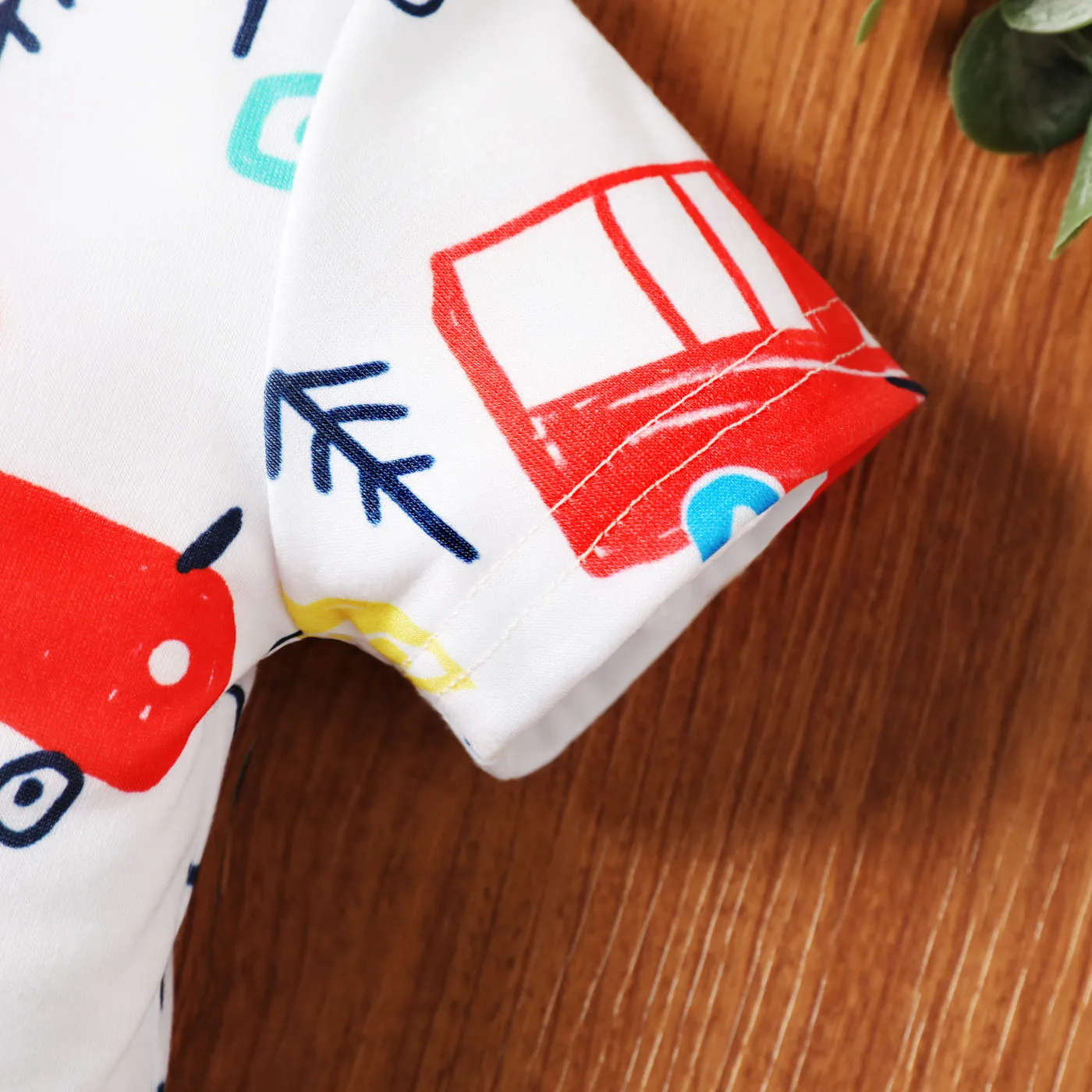 Naia™ Baby Boy Colorful Striped or Vehicle Print Short-sleeve Romper  image 4