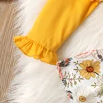 Naia 2pcs Toddler Girl Floral Print Sleeveless Dress and Ruffled Cardigan Set  image 5
