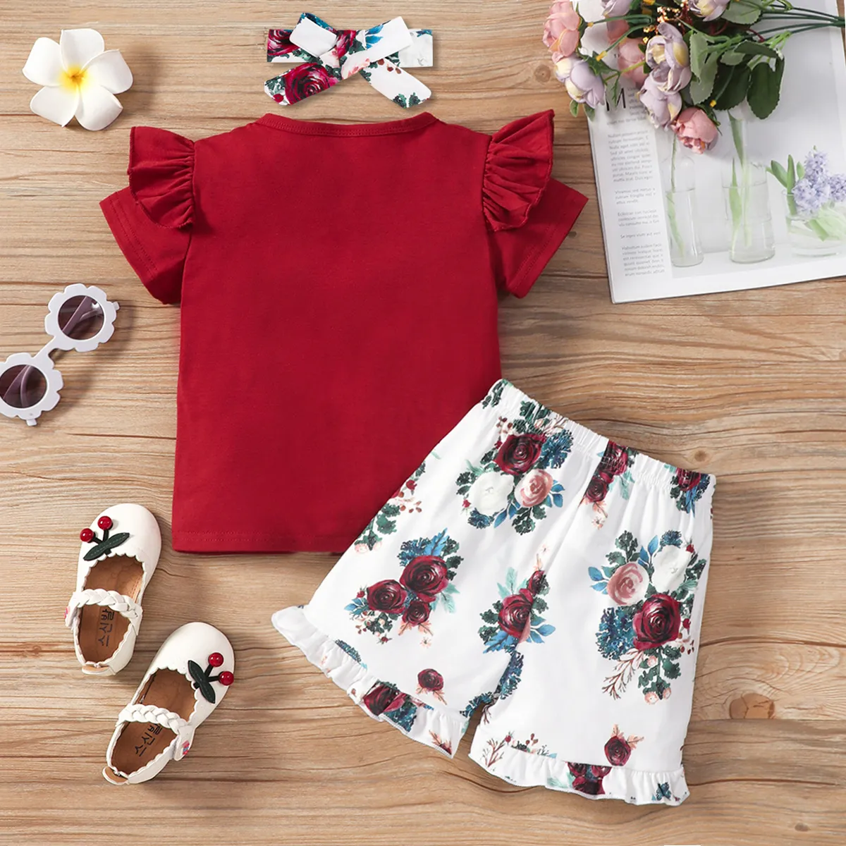 2 unidades Criança Menina Casual Flor grande  image 2