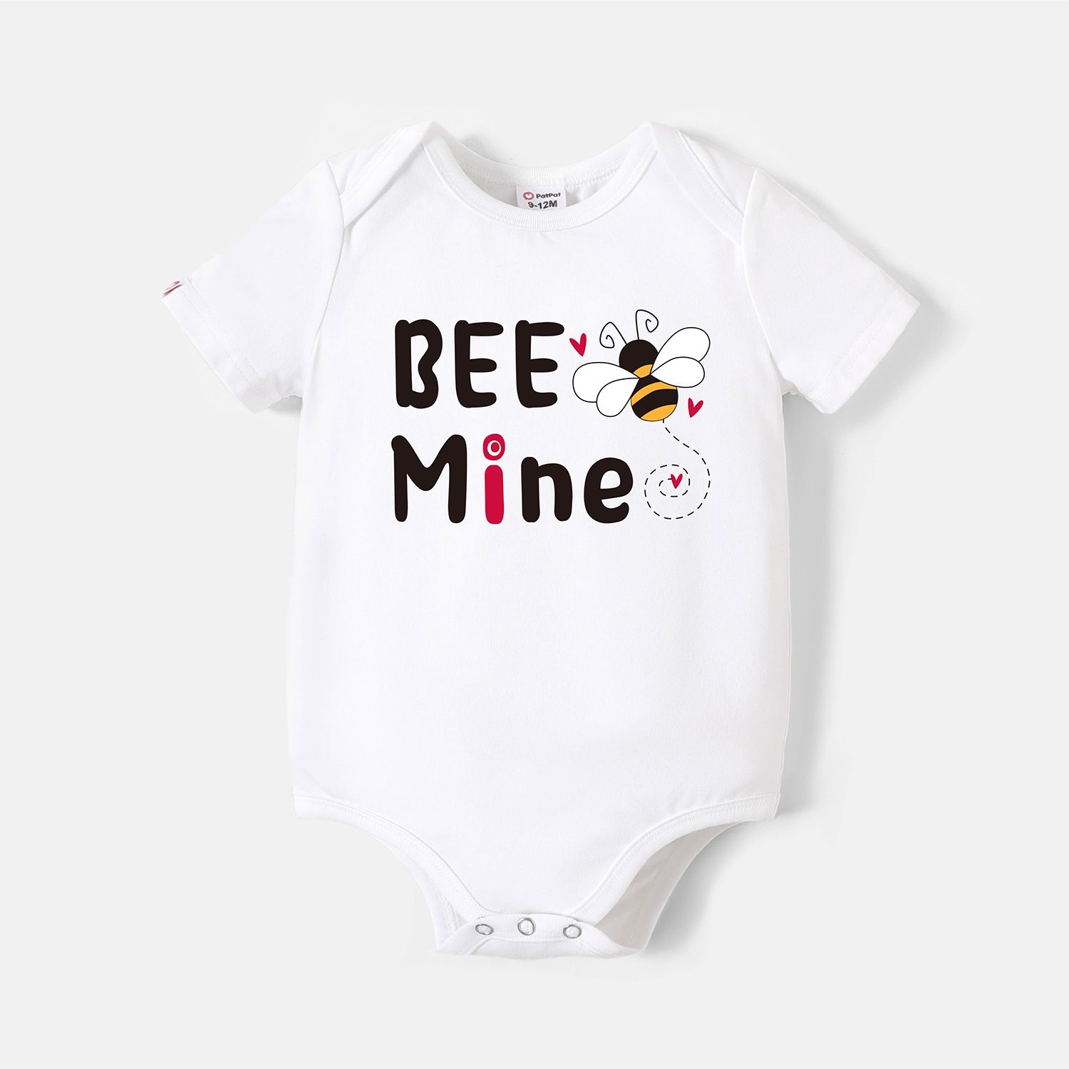 

[0M-24M] Go-Neat Water Repellent and Stain Resistant Baby Boy/Girl Bee & Letter Print Short-sleeve Romper