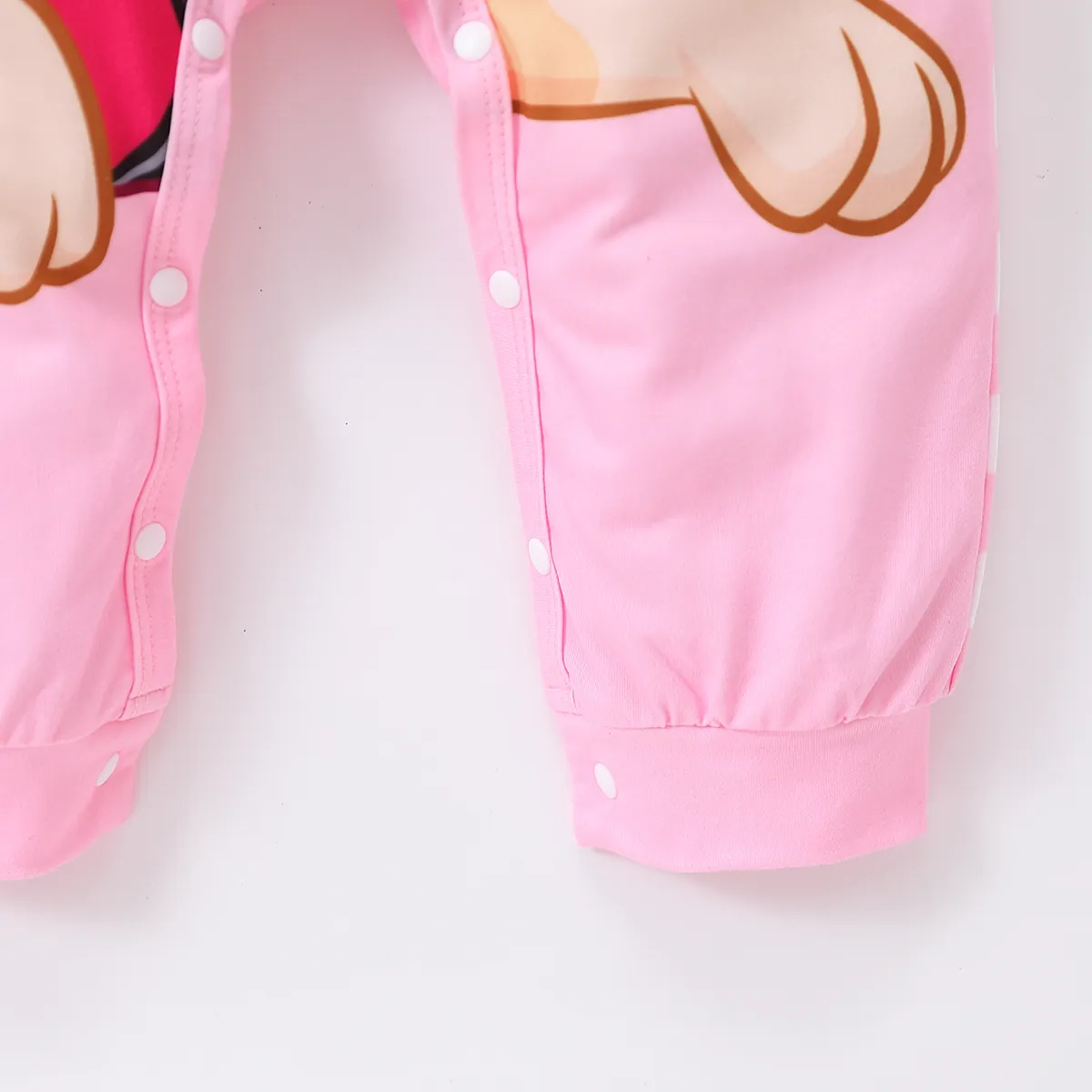 PAW Patrol Baby Girl/Boy Colorblock Striped Long-sleeve Naia™ Jumpsuit Pink image 5