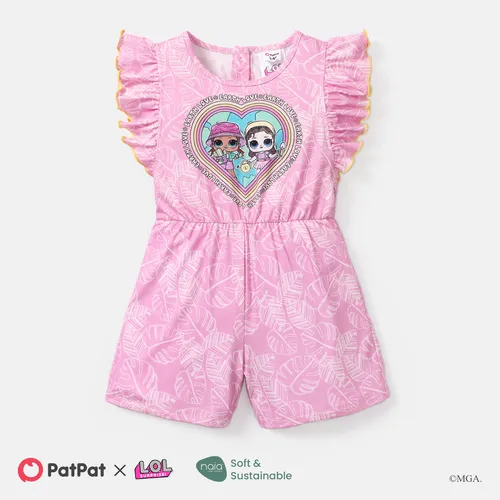 L.O.L. SURPRISE! Toddler Girl Character & Plant Print Flutter-sleeve Naia™ Romper