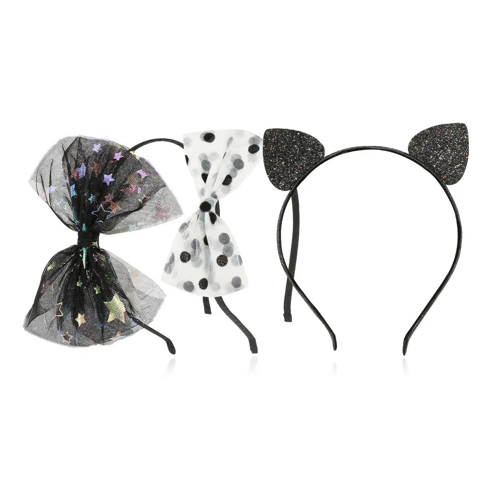 3-pack preto headband cabelo aro para menina Preto big image 1