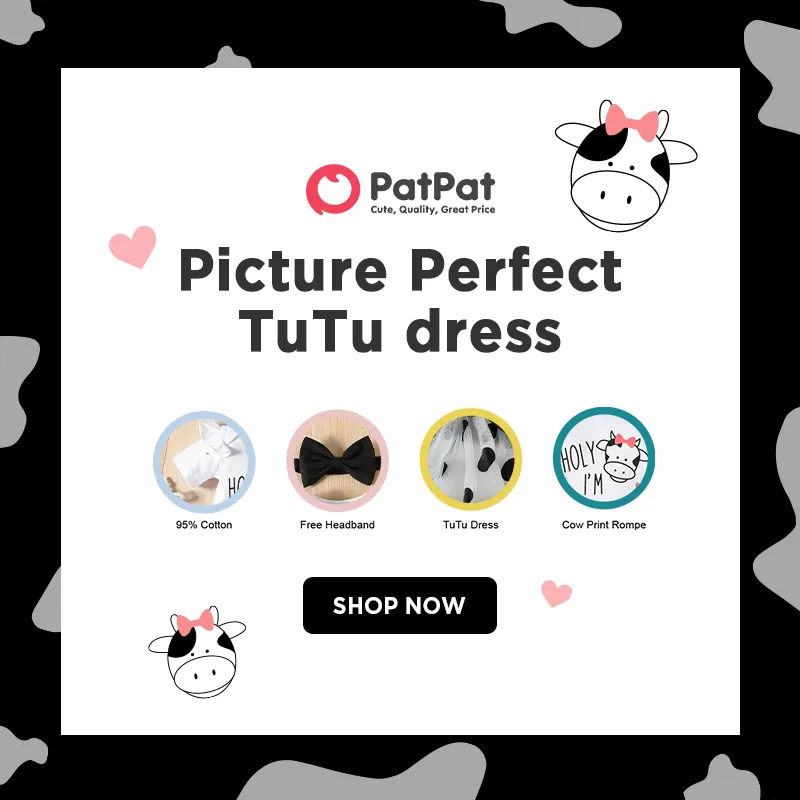 3pcs Baby Girl 95% Cotton Ruffle Short-sleeve Letter & Cow Print Romper and Polka Dots Mesh Skirt & Headband Set White image 3
