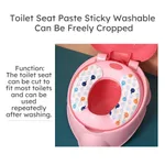 Toilet Seat Paste Sticky Washable Plush Warm Toilet Seat Stickers Toilet Mat Seat Self-Adhesive Cushion Can Be Freely Cropped  image 3