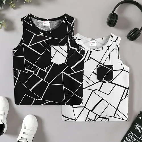 Kid Boy Geo Pattern Tank Top