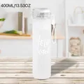 400ML/13.53OZ Creative Colorful Gradient Water Bottle Frosted Letter Cup Portable Plastic Water Cup  image 1