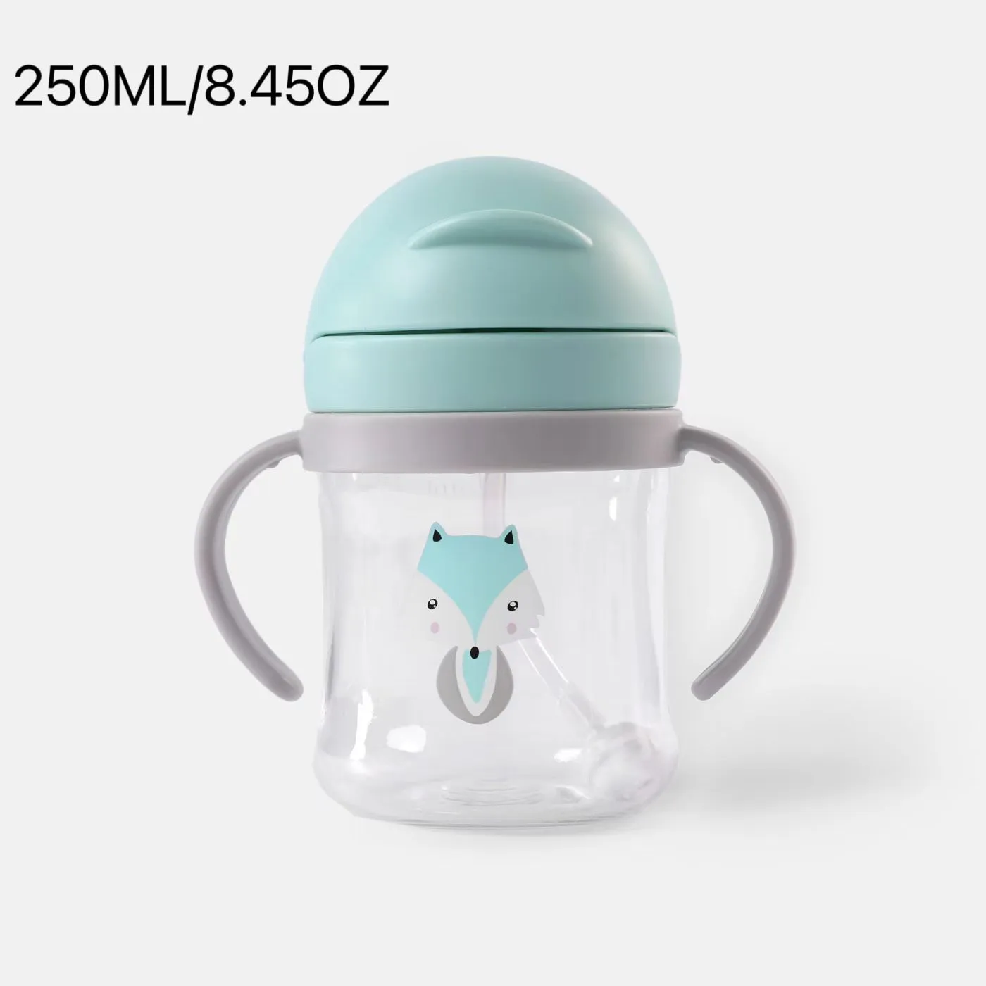 250ML/8.45OZ Crianças Palha Garrafa de Água À Prova de Quedas e À Prova de Vazamentos Copo de Água com Punho Fácil Uso para Kindergarten Toddler Straw Trainer Cup  big image 1