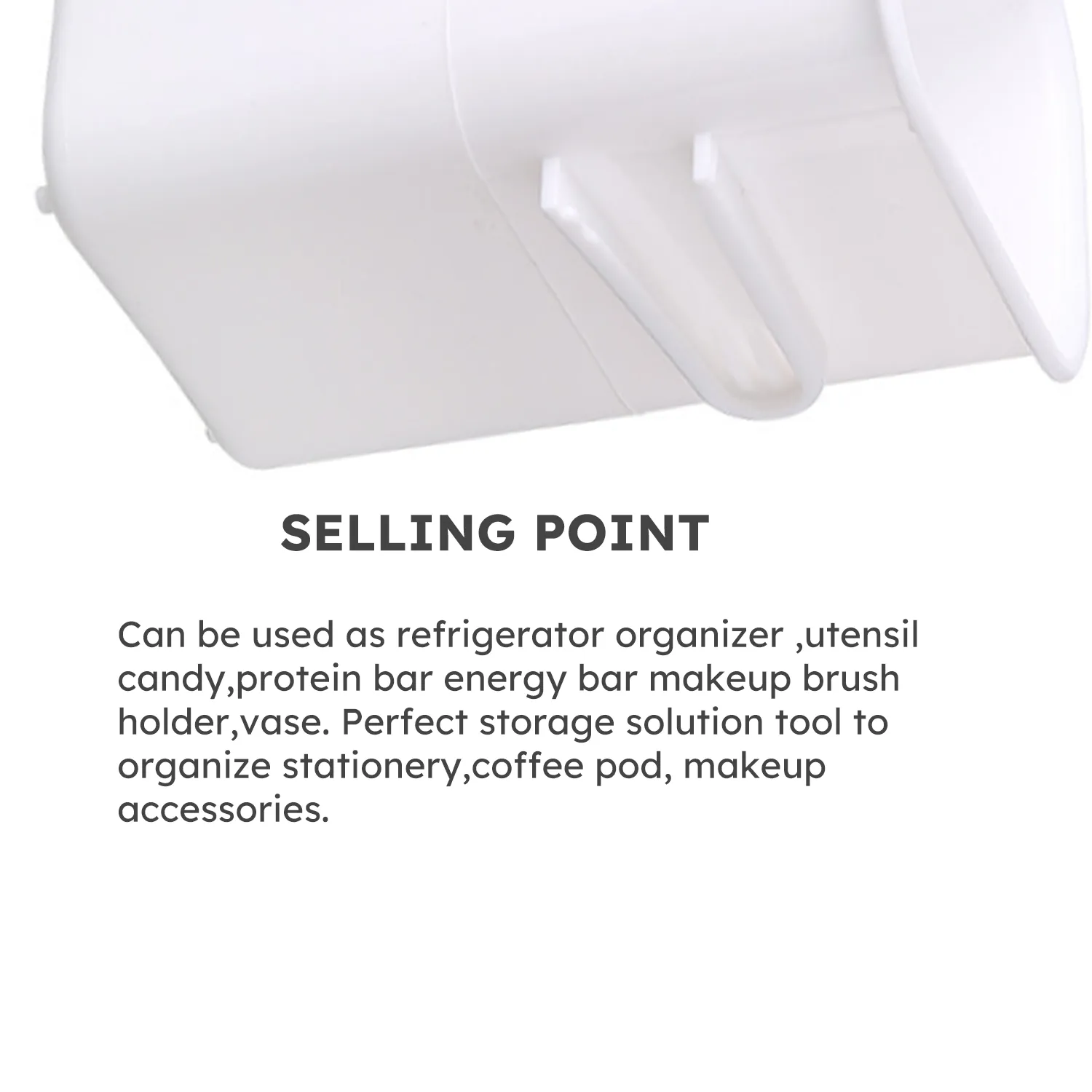Fridge Sorting Storage Box for Refrigerator Side Door Shelf Connectable Fridge Organizer Bins with Buckle Design White image 5