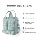 Diaper Bag Tote Multifunction Large Capacity Mom Bag with Waterproof Changing Pad and Adjustable Shoulder Strap  image 2