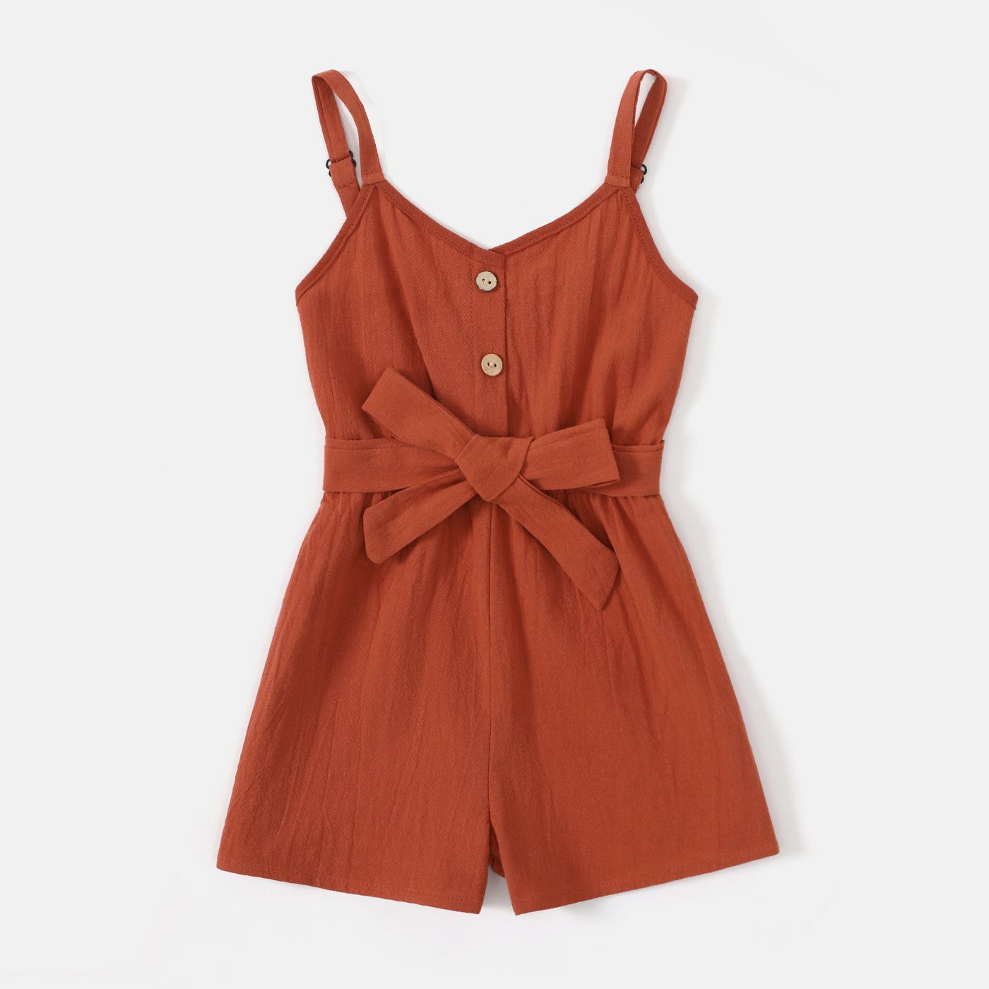 

Mommy and Me 100% Cotton Solid Sleeveless Romper Shorts