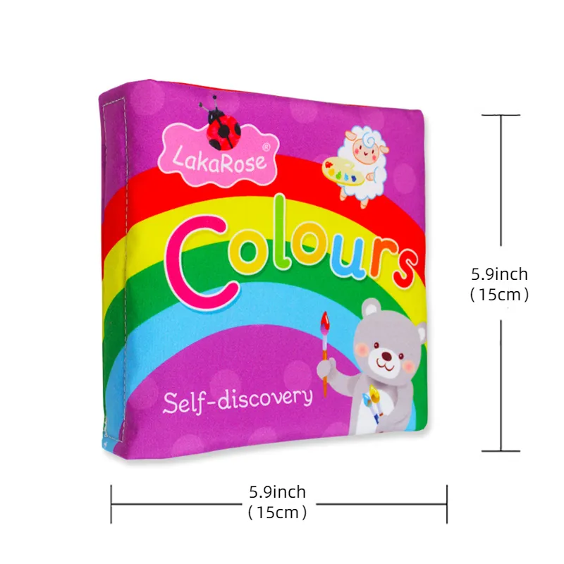 Cloth Baby Book English Alphanumeric Cloth Book Touch And Feel Early Educational And Development Toy With Sound Paper 5 Pages