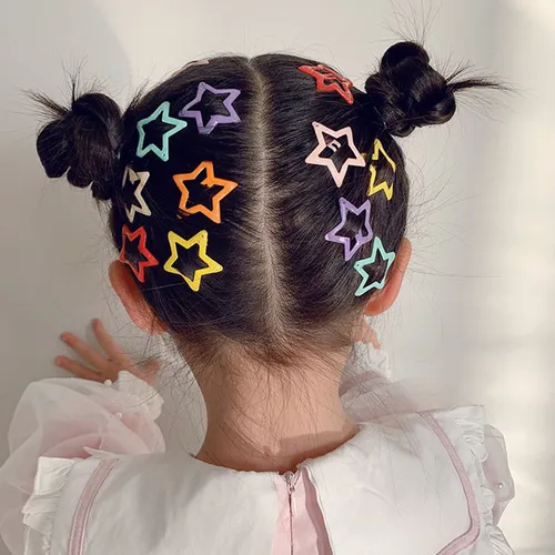 10-pack Cute Star Design Hair Clip per ragazze