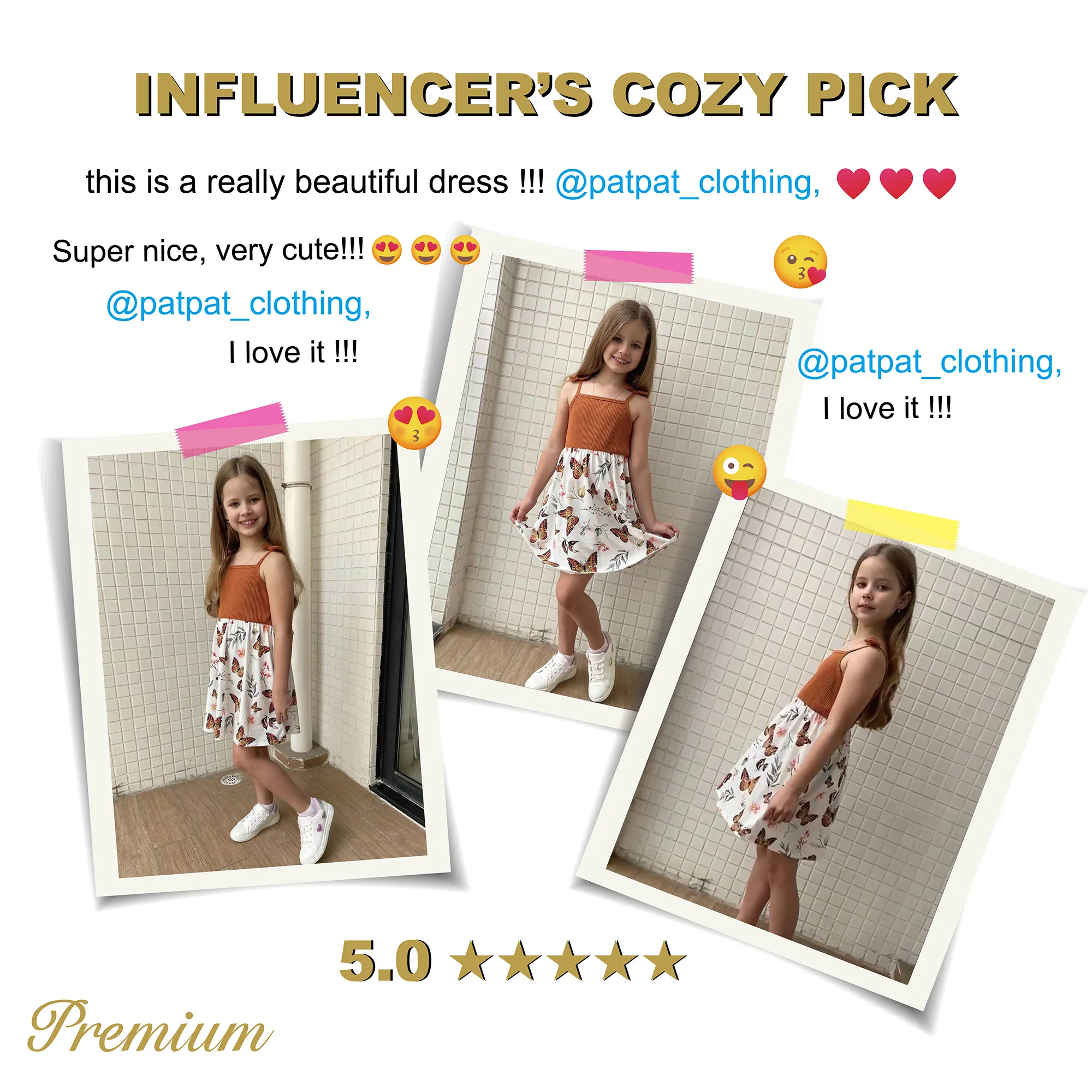 Naia Toddler Girl Butterfly Print Ribbed Splice Bowknot Design Slip Dress  image 4