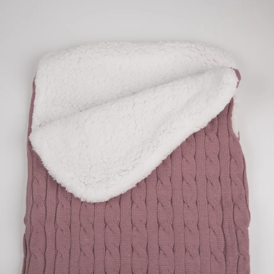 Newborn Baby Wrap Swaddle Blanket Thick Knit Warm Baby Bunting Bag Swaddle Sleeping Bag Sack for Stroller & Car Seat big image 4