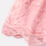 Care Bears Baby Girl Cotton Short-sleeve Bear Print Spliced Embroidered Mesh Dress incarnadinepink image 4