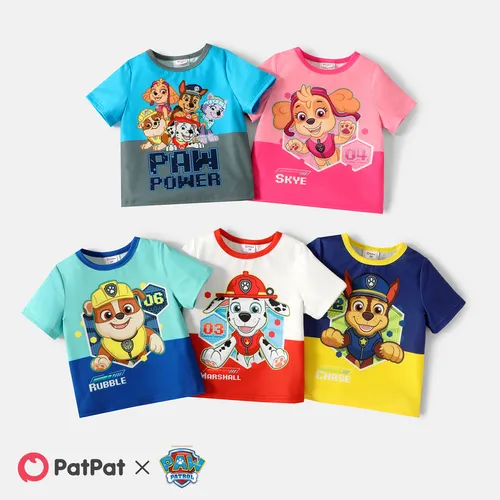 PAW Patrol Toddler Gir/Boy PAW POWER Colorblock Short-sleeve Tee