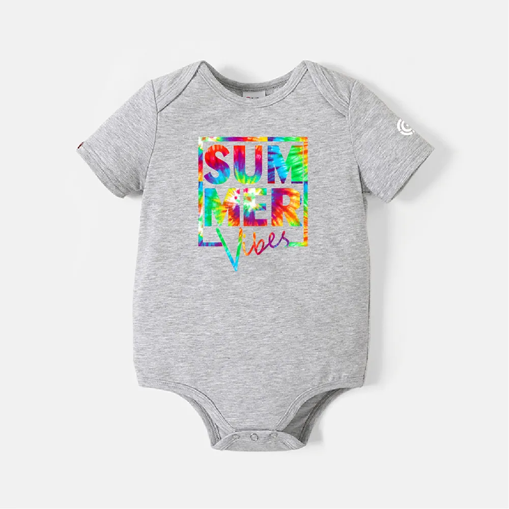 Go-Neat Résistant aux taches Tenues de famille assorties Look Familial Lettre Manches courtes Hauts  image 1