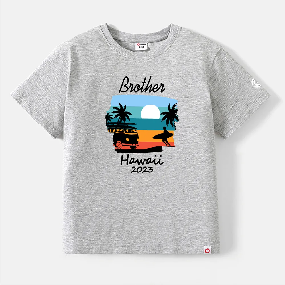 Go-Neat Water Repellent and Stain Resistant Family Matching Graphic Print Short-sleeve Tee big image 7