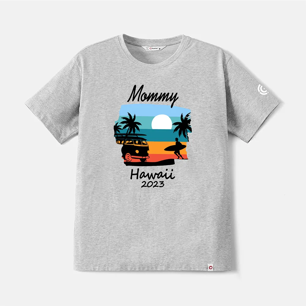 Go-Neat Water Repellent and Stain Resistant Family Matching Graphic Print Short-sleeve Tee big image 13