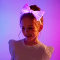 Go-Glow Light Up Bowknot Hair Ties With Controller (Built-In Battery) White image 5
