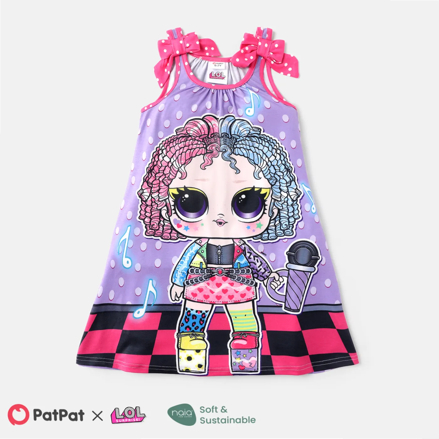 L.O.L. SURPRISE！孩子女孩角色印花奈亞™坦克連衣裙  image 1