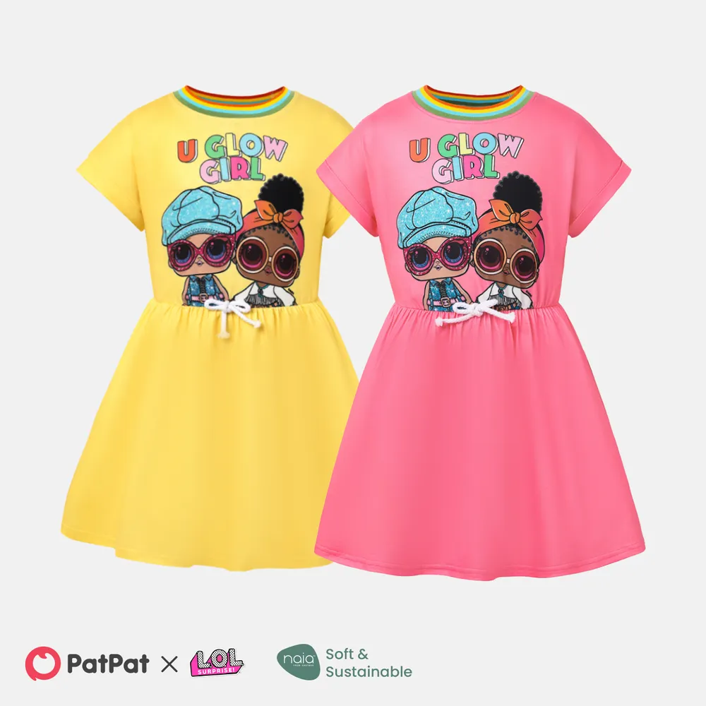 vestido naia™ de manga corta con estampado gráfico de lol surprise kid girl big image 7