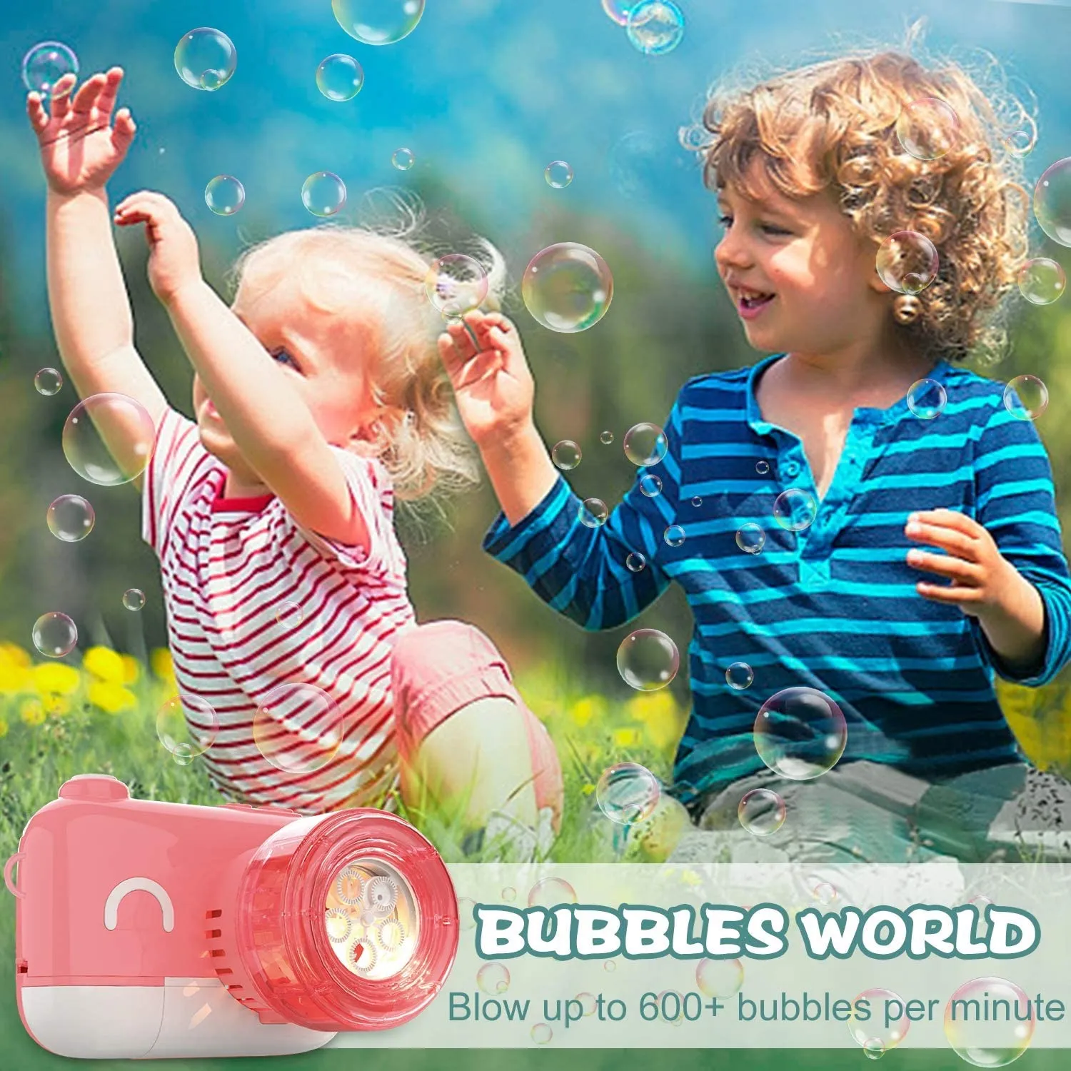 Toddler Electric Music Light Camera Bubble Gun Color-A image 3