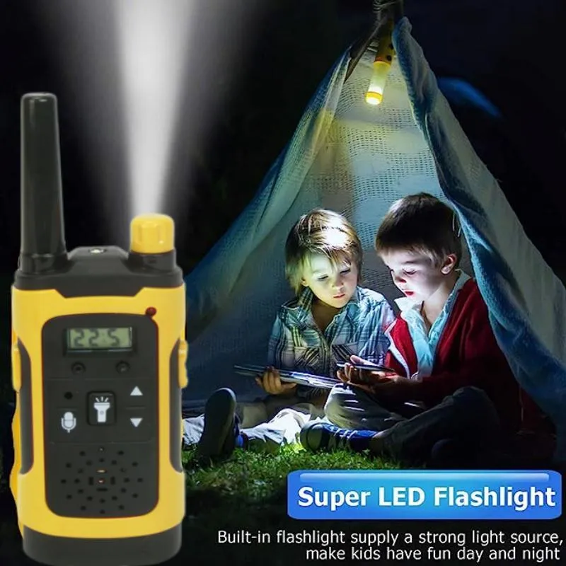 Kids Walkie Talkies Toys with Flashlight Long Range Walky Talky for Outside Camping Hiking Color-A image 3