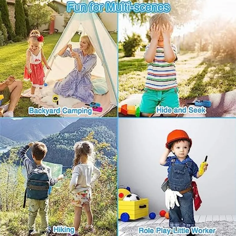 Kids Walkie Talkies Toys with Flashlight Long Range Walky Talky for Outside Camping Hiking Color-A image 4