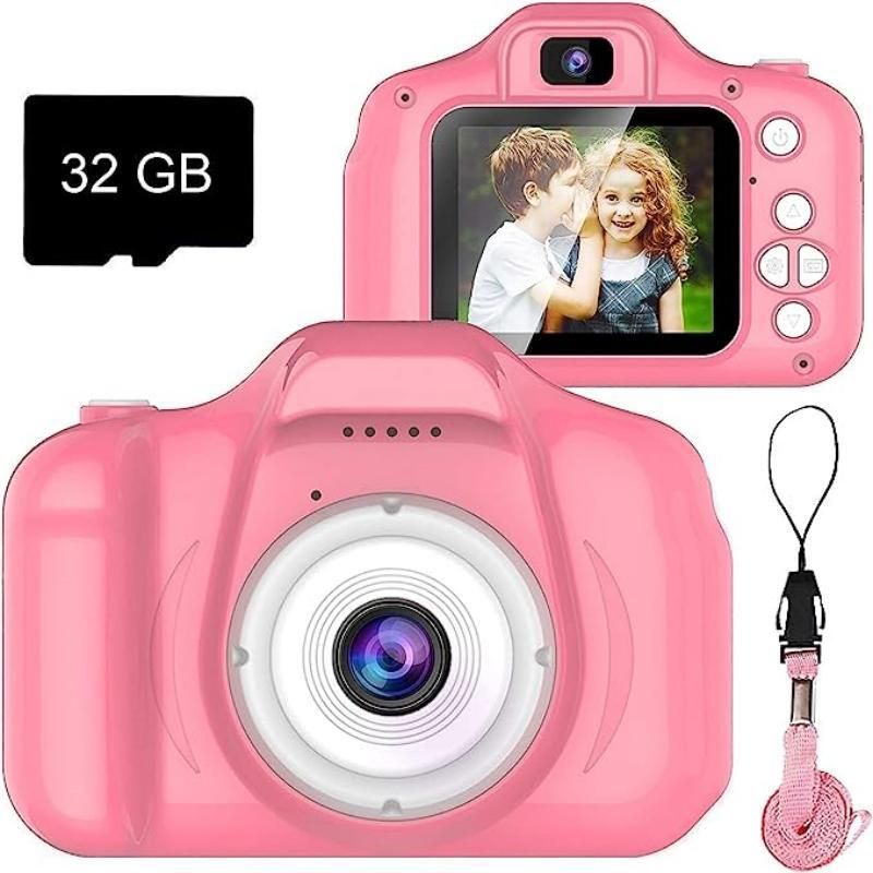 

Kids Camera 1300W HD Rechargeable Mini Camera Digital Video Camera with 32GB Memory Card Child Gifts