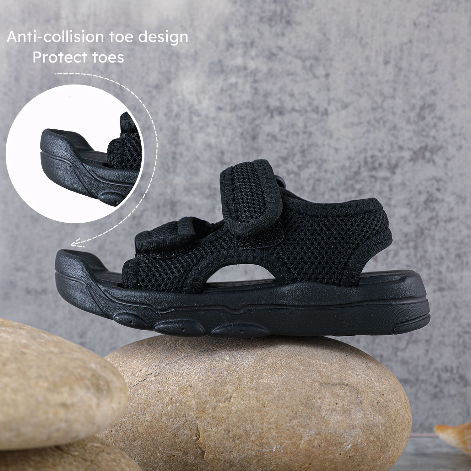 Sandales Légères Et Respirantes à Double Velcro Pour Tout-petits