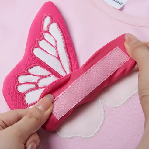 Go-Glow Illuminating T-shirt with Removable Light Up Butterfly Including Controller (Built-In Battery) Pink big image 7
