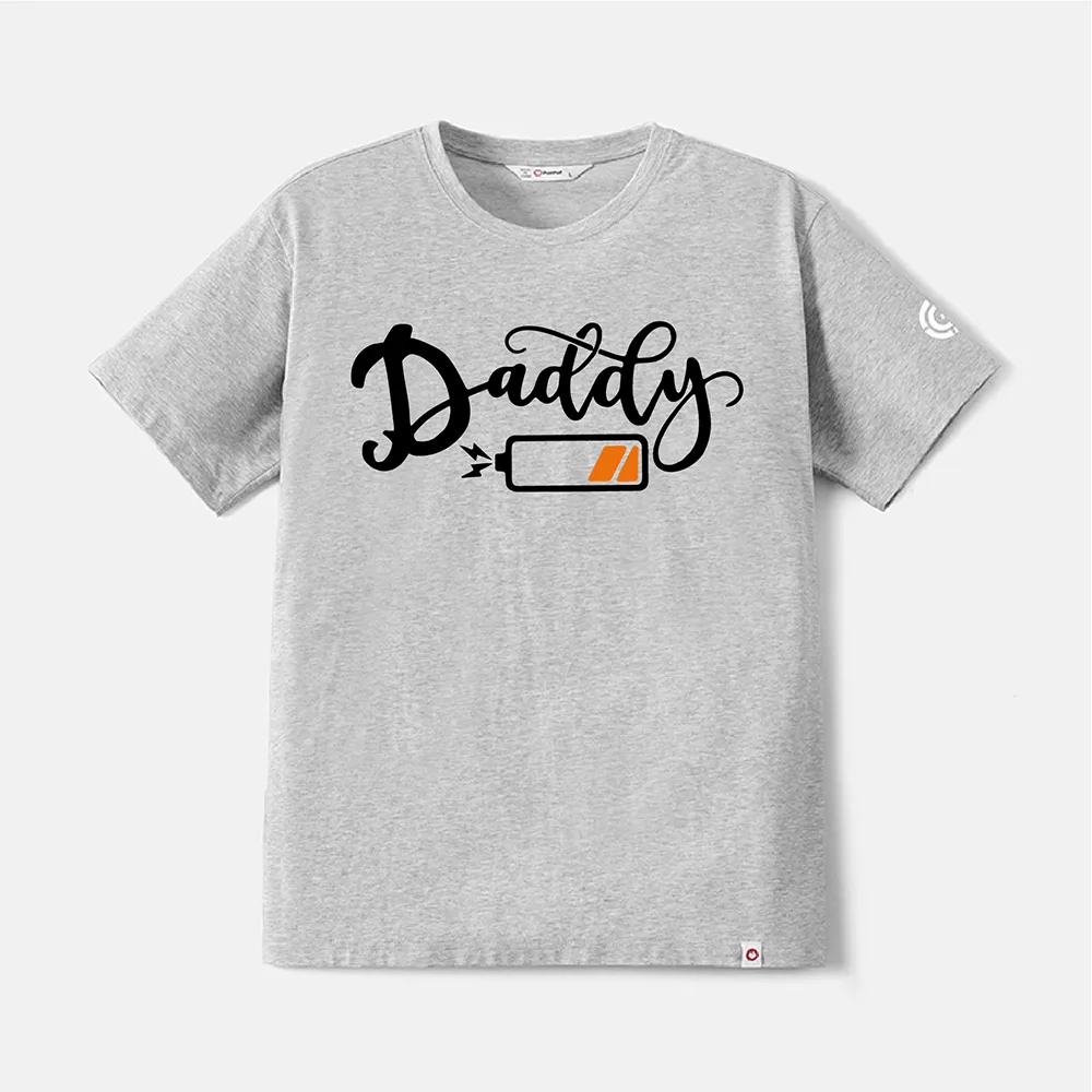 Go-Neat Water Repellent and Stain Resistant Family Matching Letter Print Short-sleeve Tee big image 11