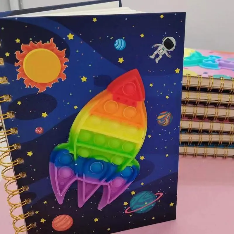  Bonito Kawaii Cartoon Adesivo Apoiado Descomprimir Bloco de Notas Material de Escritório Papelaria Escolar Azul Escuro image 3