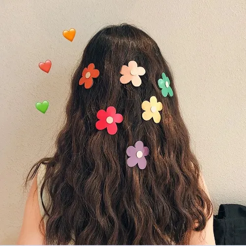 Paquete de 2 clips de cabello bonitos con patrón de flores para mamá y para mí