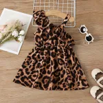 Toddler Girl Leopard Ruffled One-Shoulder Slip Dress  image 5