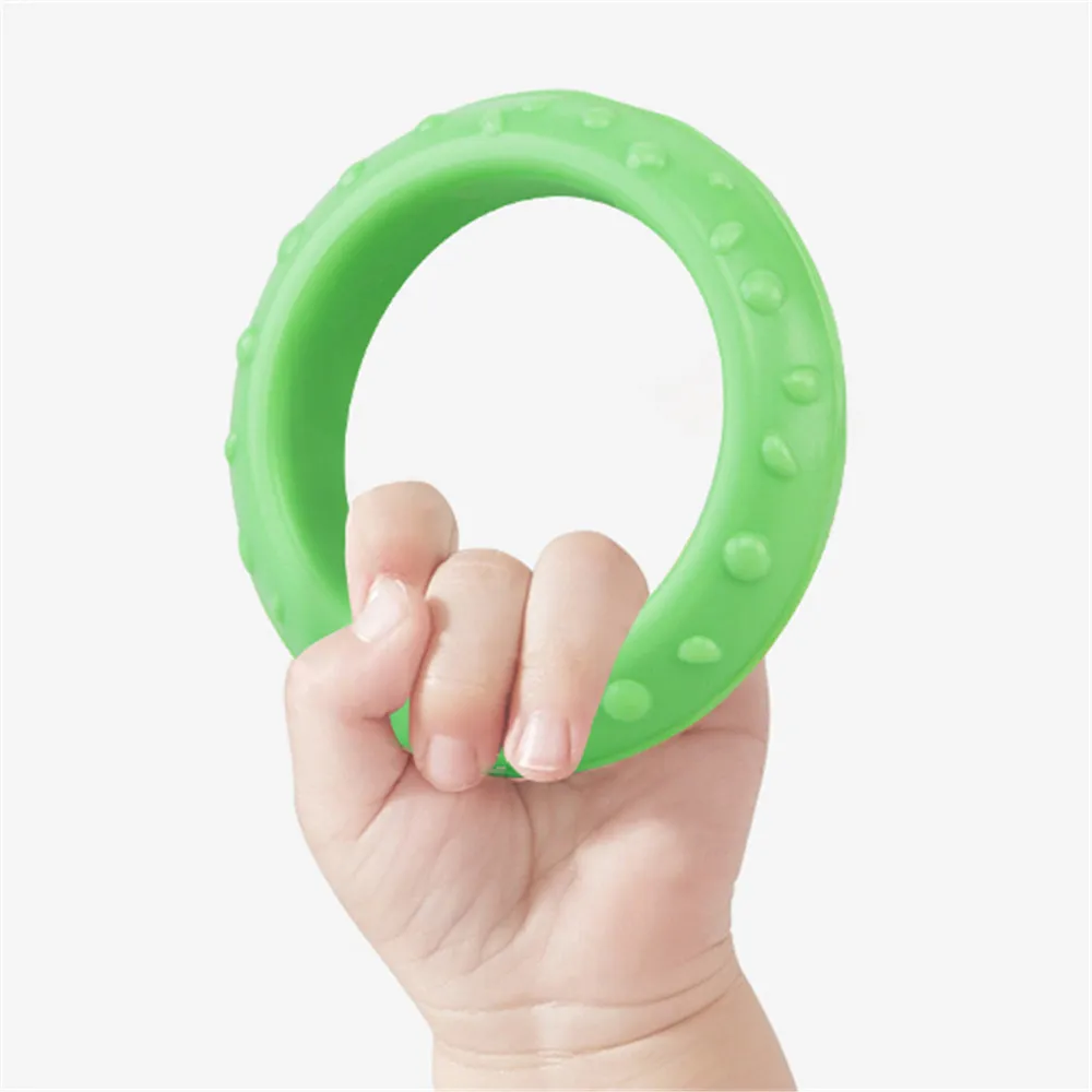 Baby Development Toys Weeble Wobble Tummy Time Toys, Doughnut Tumbler Wobbler Toys for Infant Boy Girl Gifts big image 3