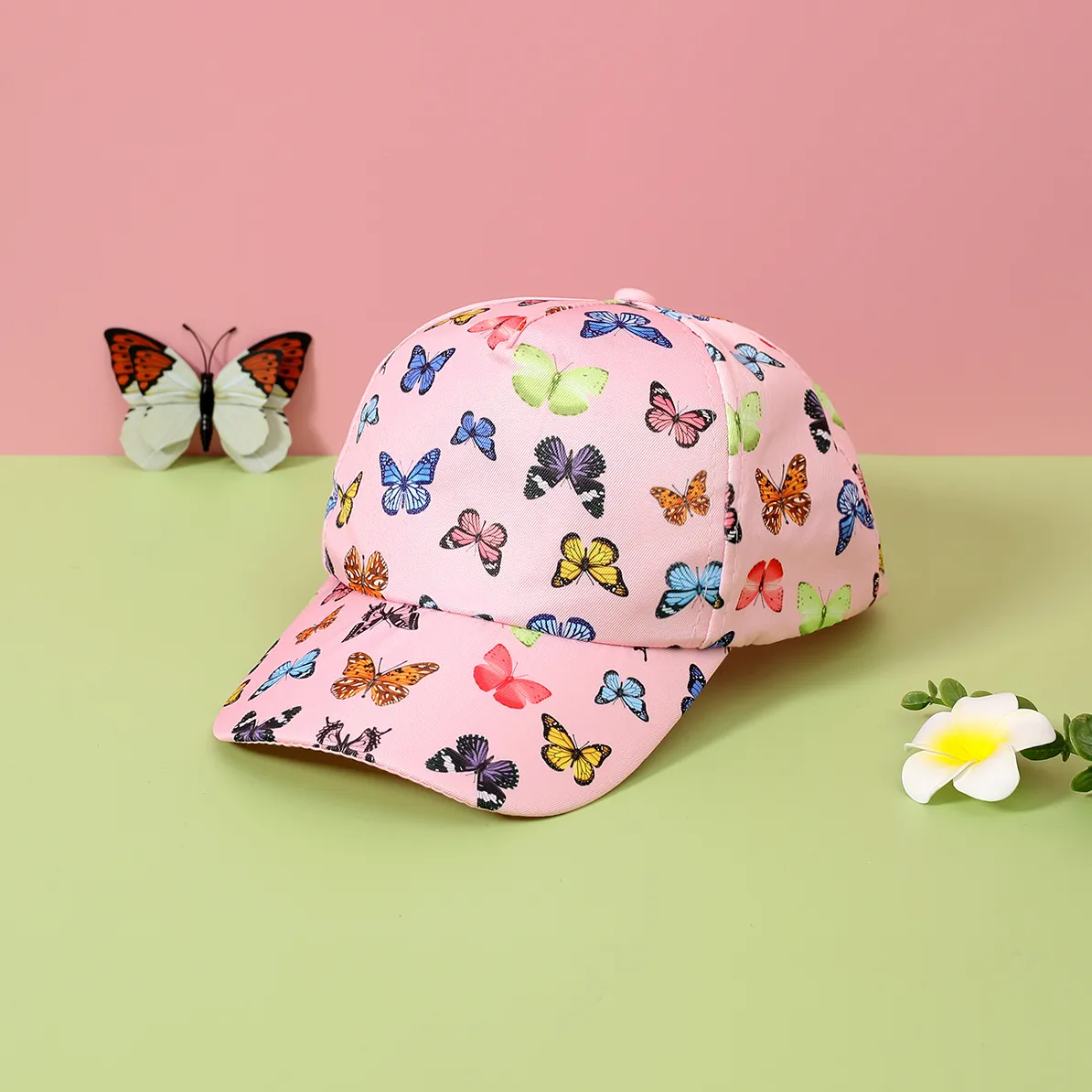Toddler/Kid Girl Butterfly Print Baseball Cap  big image 1